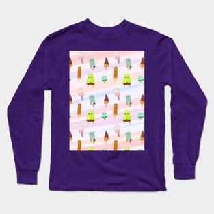 Pastel Goth pattern Ghost ice creams Long Sleeve T-Shirt